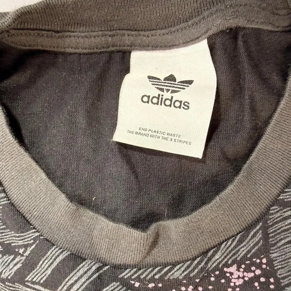 Adidas-originals Men's Black and Grey T-shirt